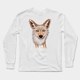 Cute Coyote Drawing Long Sleeve T-Shirt